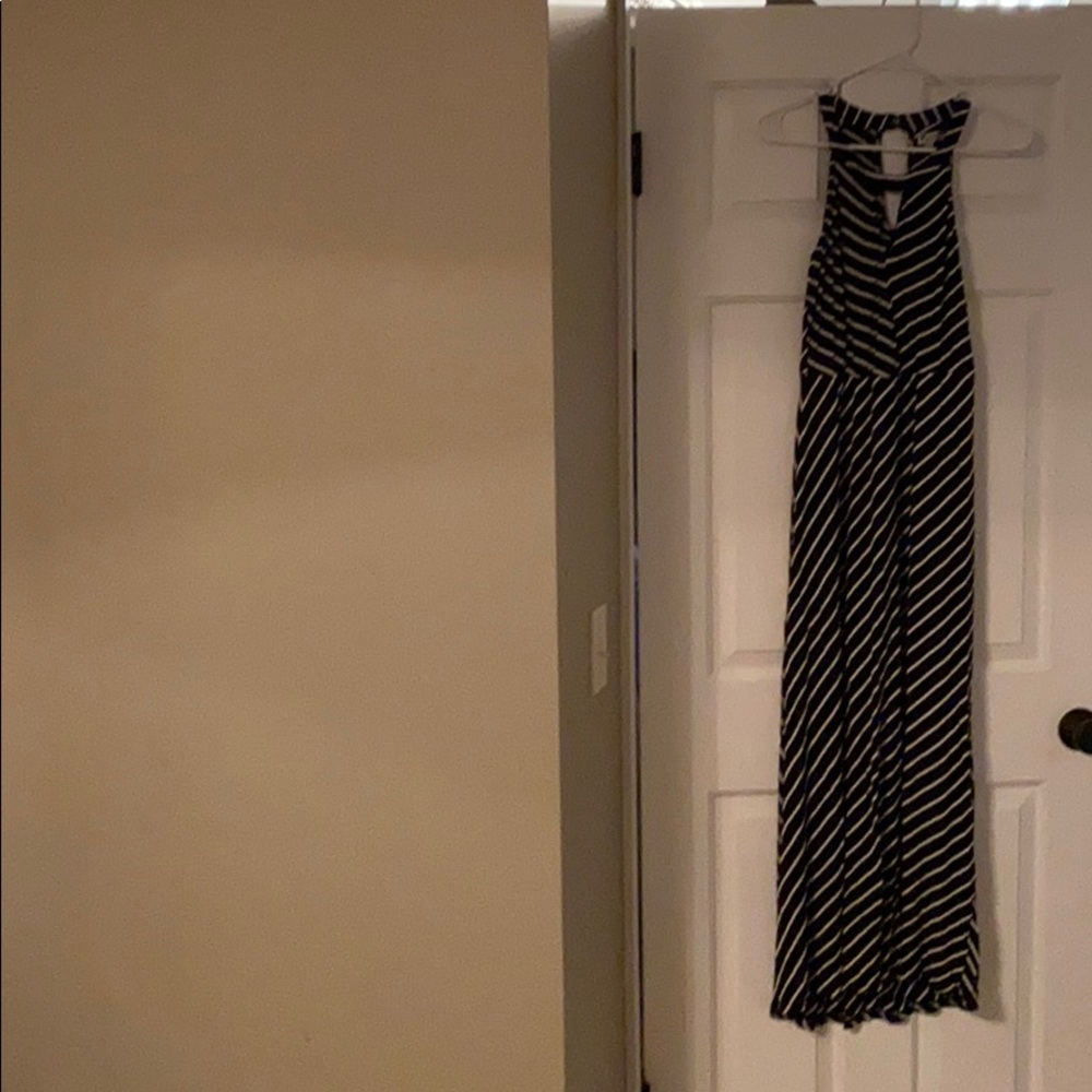 Black and white dress.